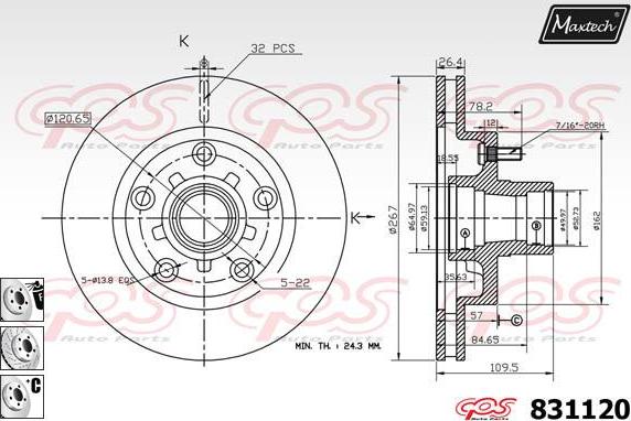 Maxtech 72944036 - Klip, kočione čeljusti www.molydon.hr