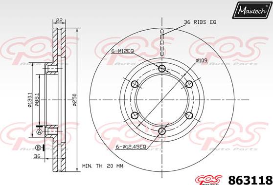 Maxtech 72945006 - Klip, kočione čeljusti www.molydon.hr