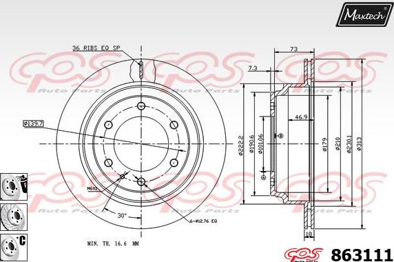 Maxtech 72945011 - Klip, kočione čeljusti www.molydon.hr