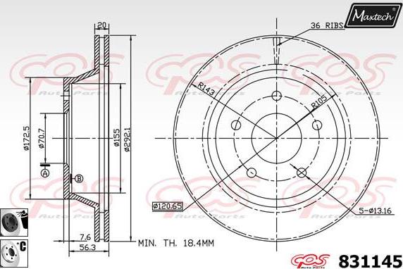 Maxtech 72945025 - Klip, kočione čeljusti www.molydon.hr