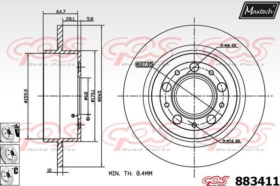 Maxtech 72946013 - Klip, kočione čeljusti www.molydon.hr