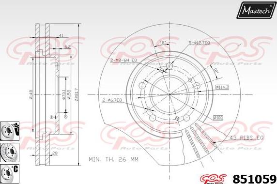 Maxtech 851107 - Kočioni disk www.molydon.hr