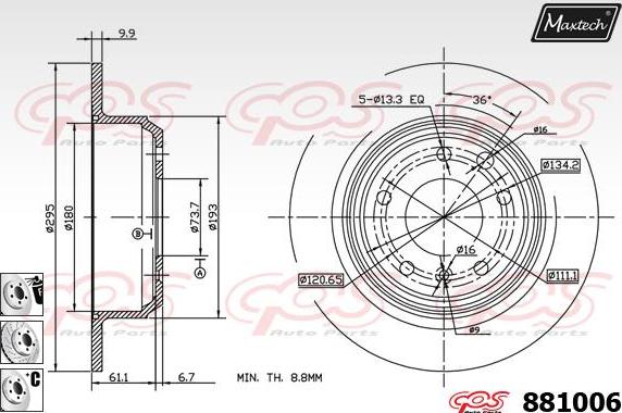 Maxtech 861320 - Kočioni disk www.molydon.hr