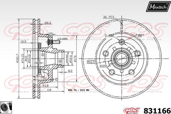 Maxtech 72940037 - Klip, kočione čeljusti www.molydon.hr