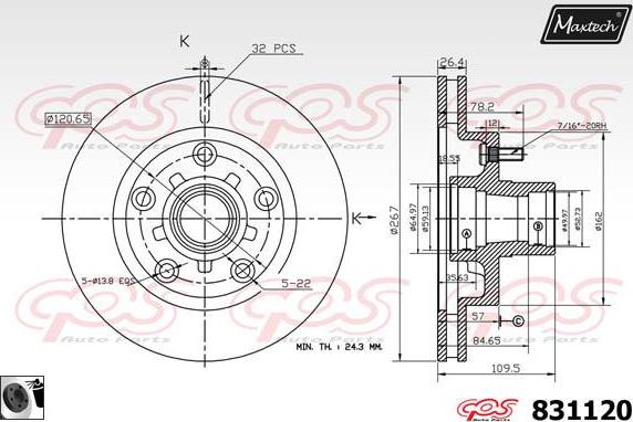 Maxtech 72940028 - Klip, kočione čeljusti www.molydon.hr