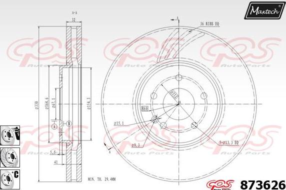 Maxtech 821263 - Kočioni disk www.molydon.hr