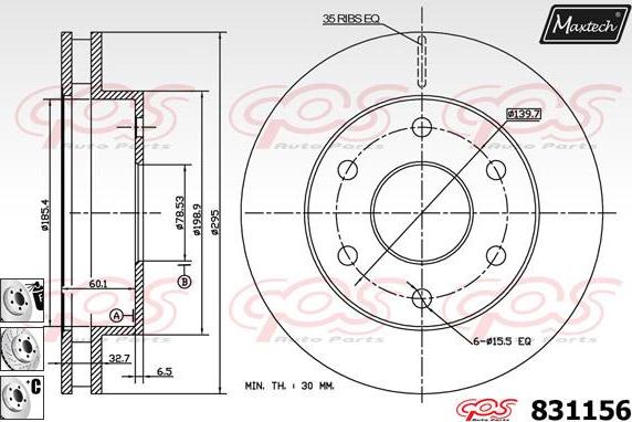 Maxtech 811221 - Kočioni disk www.molydon.hr