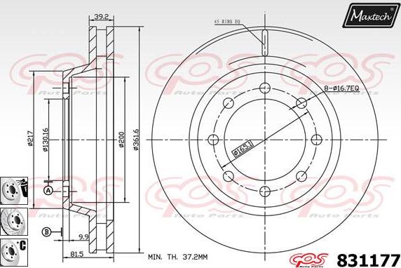 Maxtech 72948067 - Klip, kočione čeljusti www.molydon.hr