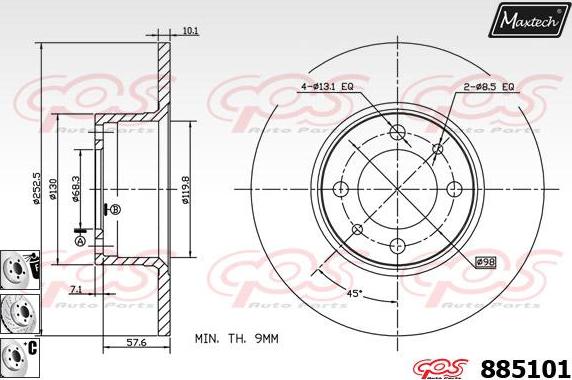 Maxtech 873523 - Kočioni disk www.molydon.hr