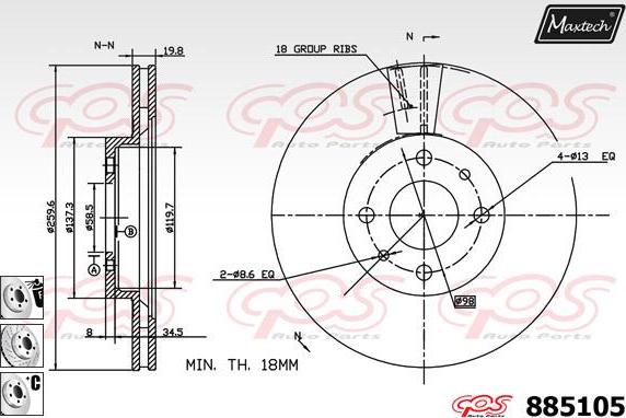 Maxtech 871130 - Kočioni disk www.molydon.hr