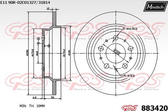 Maxtech 72948013 - Klip, kočione čeljusti www.molydon.hr