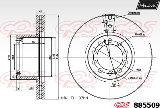 Maxtech 72948035 - Klip, kočione čeljusti www.molydon.hr