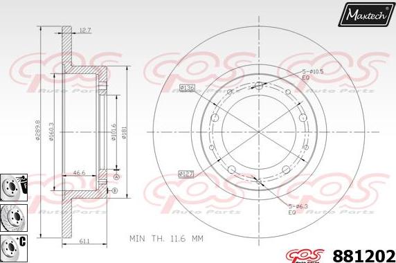 Maxtech 875381 - Kočioni disk www.molydon.hr