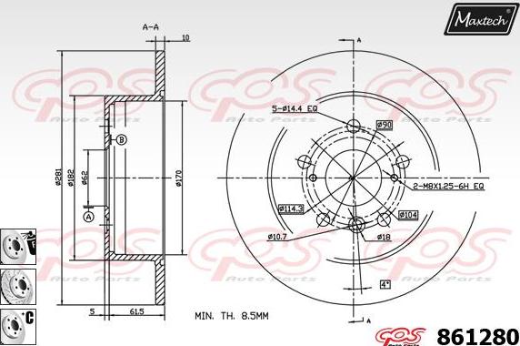 Maxtech 72943002 - Klip, kočione čeljusti www.molydon.hr