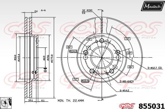 Maxtech 72942044 - Klip, kočione čeljusti www.molydon.hr