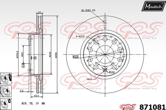 Maxtech 72942045 - Klip, kočione čeljusti www.molydon.hr