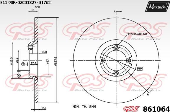 Maxtech 72942003 - Klip, kočione čeljusti www.molydon.hr