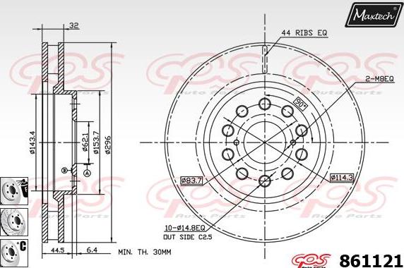 Maxtech 873588 - Kočioni disk www.molydon.hr