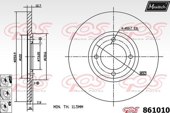 Maxtech 851145 - Kočioni disk www.molydon.hr