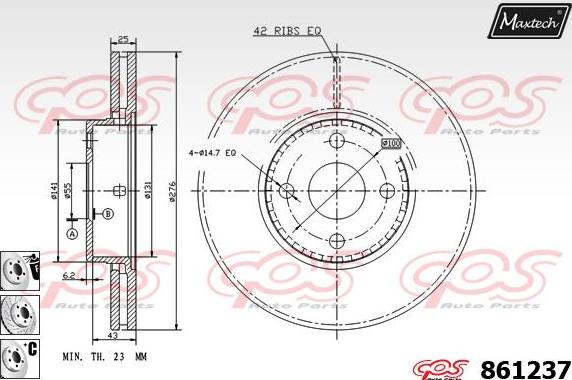 Maxtech 851142 - Kočioni disk www.molydon.hr