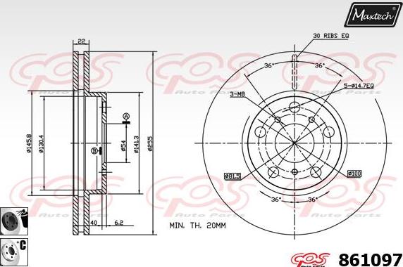 Maxtech 72942022 - Klip, kočione čeljusti www.molydon.hr