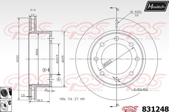 Maxtech 72954090 - Klip, kočione čeljusti www.molydon.hr