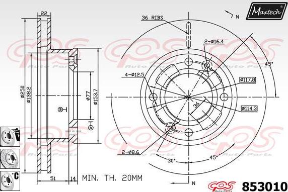 Maxtech 72954026 - Klip, kočione čeljusti www.molydon.hr