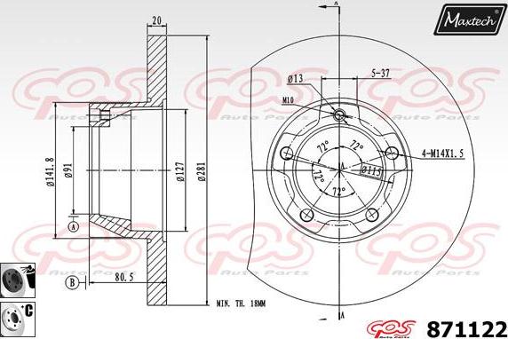 Maxtech 72954027 - Klip, kočione čeljusti www.molydon.hr