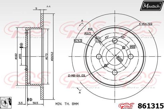 Maxtech 72954070 - Klip, kočione čeljusti www.molydon.hr