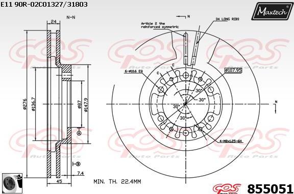 Maxtech 72951016 - Klip, kočione čeljusti www.molydon.hr