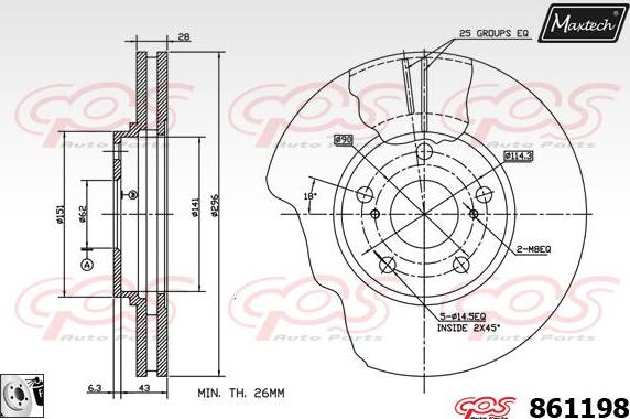 Maxtech 72951022 - Klip, kočione čeljusti www.molydon.hr