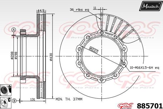 Maxtech 72951027 - Klip, kočione čeljusti www.molydon.hr