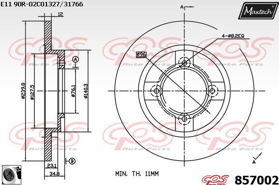 Maxtech 72952004 - Klip, kočione čeljusti www.molydon.hr