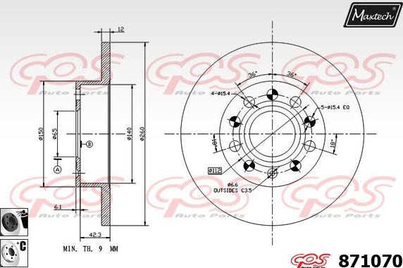 Maxtech 72952003 - Klip, kočione čeljusti www.molydon.hr