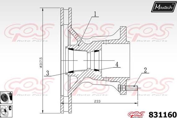 Maxtech 72952014 - Klip, kočione čeljusti www.molydon.hr