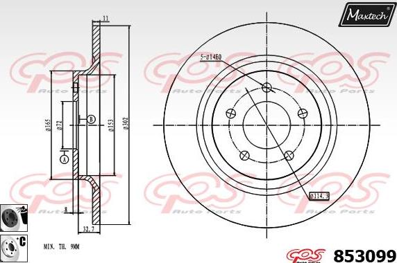 Maxtech 72952010 - Klip, kočione čeljusti www.molydon.hr