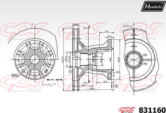 Maxtech 72952013 - Klip, kočione čeljusti www.molydon.hr