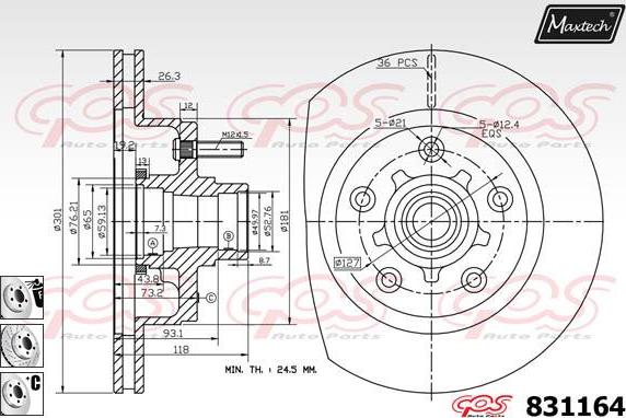 Maxtech 72957054 - Klip, kočione čeljusti www.molydon.hr