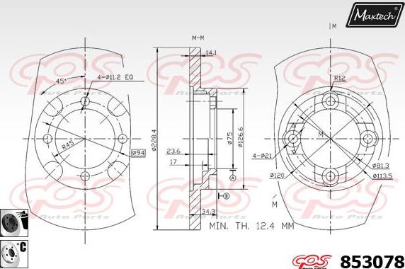 Maxtech 72957007 - Klip, kočione čeljusti www.molydon.hr