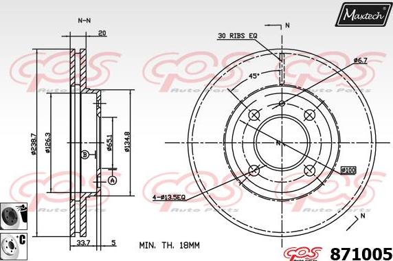 Maxtech 72957030 - Klip, kočione čeljusti www.molydon.hr