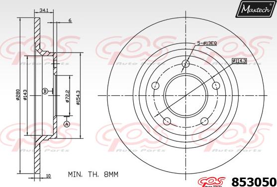 Maxtech 72957033 - Klip, kočione čeljusti www.molydon.hr