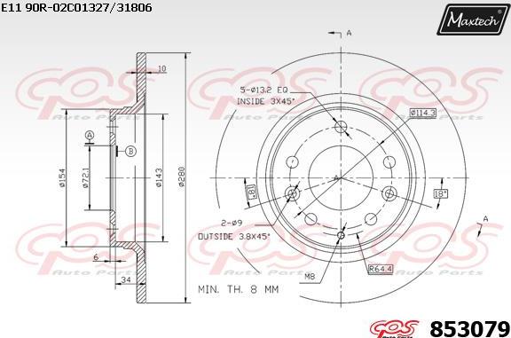 Maxtech 72957037 - Klip, kočione čeljusti www.molydon.hr