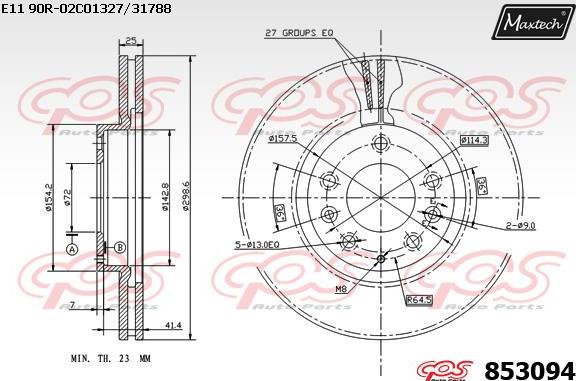 Maxtech 72957026 - Klip, kočione čeljusti www.molydon.hr