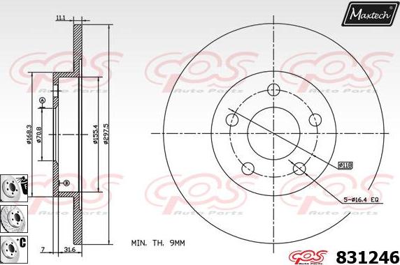 Maxtech 827047 - Kočioni disk www.molydon.hr