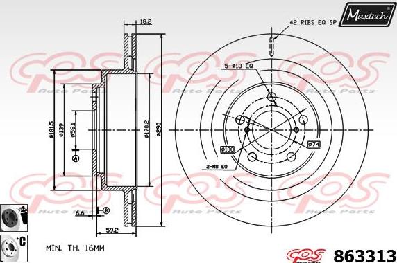 Maxtech 72960011 - Klip, kočione čeljusti www.molydon.hr