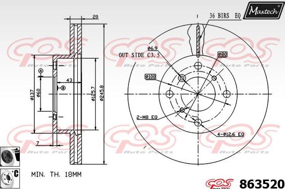 Maxtech 72960031 - Klip, kočione čeljusti www.molydon.hr