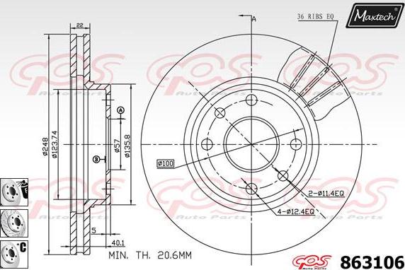 Maxtech 72960021 - Klip, kočione čeljusti www.molydon.hr