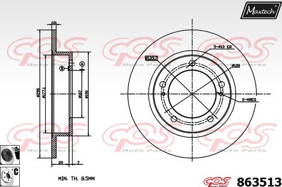 Maxtech 72960027 - Klip, kočione čeljusti www.molydon.hr