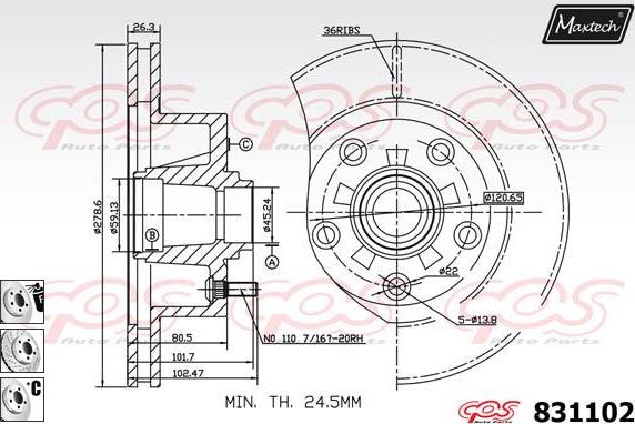 Maxtech 72935016 - Klip, kočione čeljusti www.molydon.hr