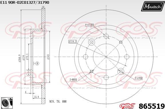 Maxtech 72936002 - Klip, kočione čeljusti www.molydon.hr